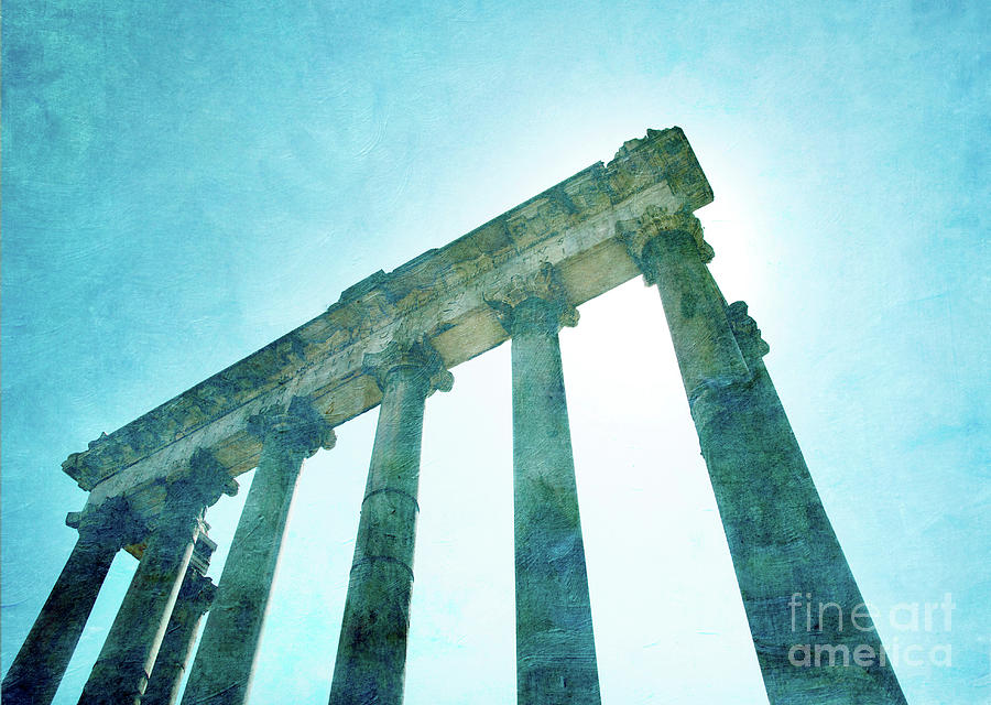 view-from-below-of-the-pilars-of-a-roman-temple-roma-italy-photograph
