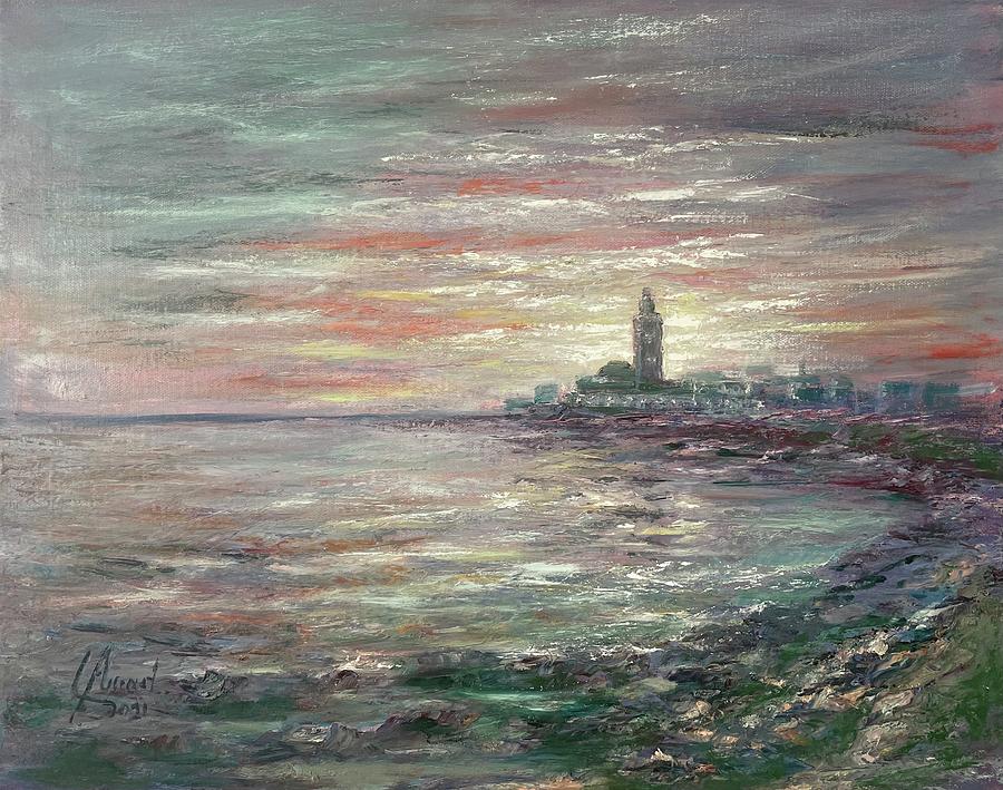 View from Casablanca  Painting by Laila Awad Jamaleldin