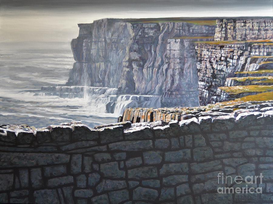 View from Dun Aengus Painting by Dan Remmel