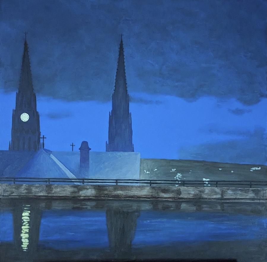 Nocturnal Painting - View from Empire State Plaza by Peter Keitel