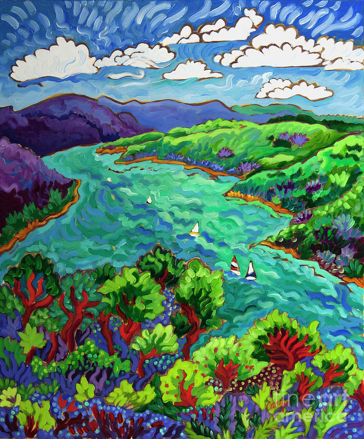 View from Esperanza Painting by Cathy Carey