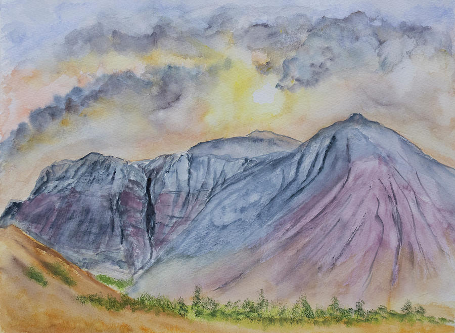 View From Glencoe Visitor Centre Painting