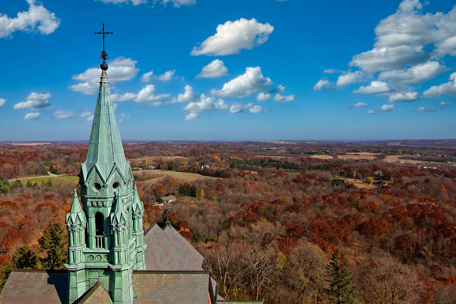 View From Holy Hill in Autumn 2 Photograph by Jennifer Rondinelli Reilly - Fine Art Photography