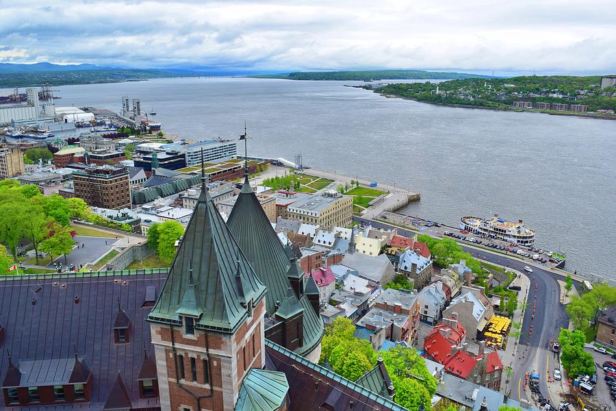 View from Le Chateau Frontenac Quebec City - photo by Lucie Dumas Photograph by Lucie Dumas