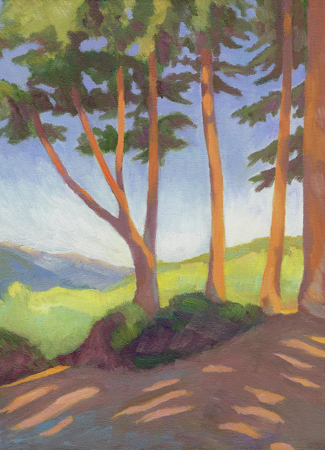 View from Legion of Honor Museum  Painting by Linda Ruiz-Lozito