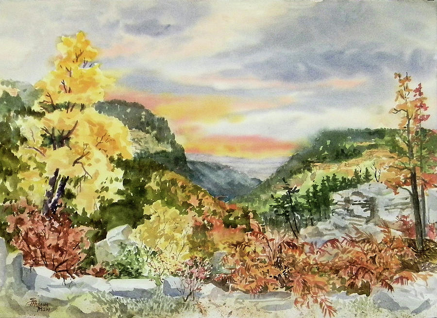 View From Mather Lodge Painting by Sheila Parsons