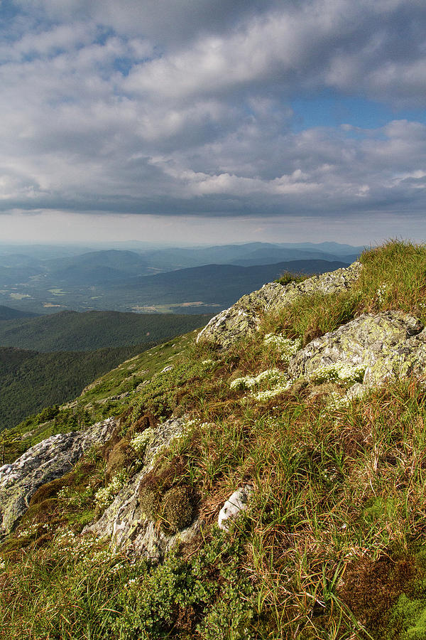 View From Mount Mansfield, Vermont With Clouds And Sunset Light Photograph