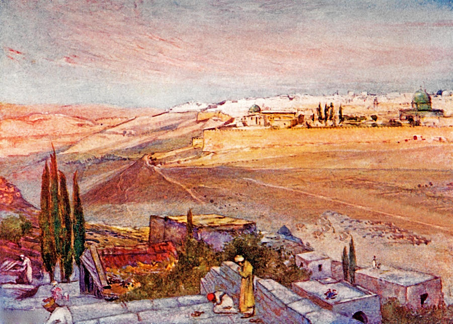 View from Mount of Olives in 1902 Photograph by Munir Alawi