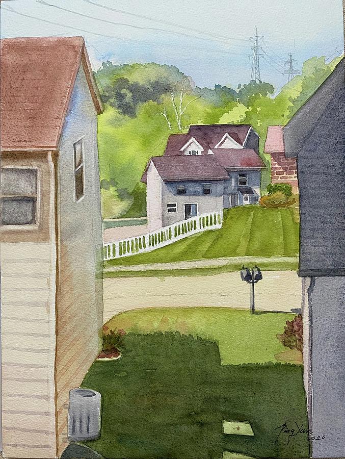 View from my house Painting by Ping Yan