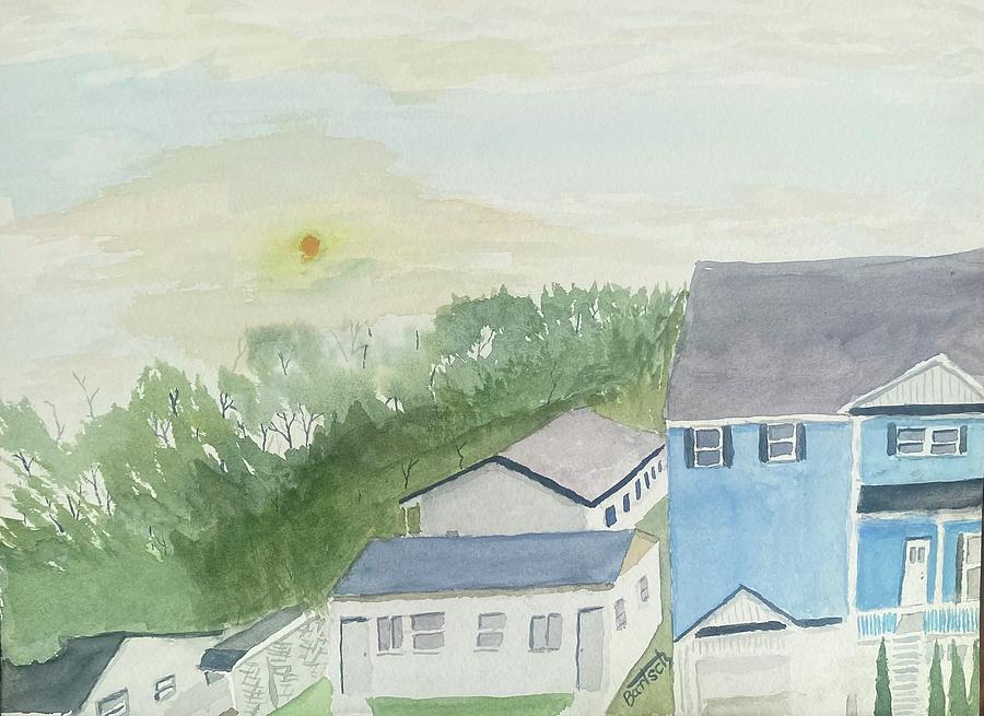 View From Norfolk Vacation House Painting by David Bartsch