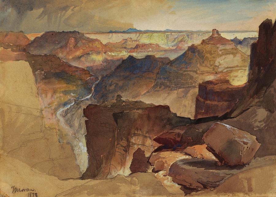 Grand Canyon National Park Painting - View from Powells Plateau, Grand Canyon by Frederic Edwin Church