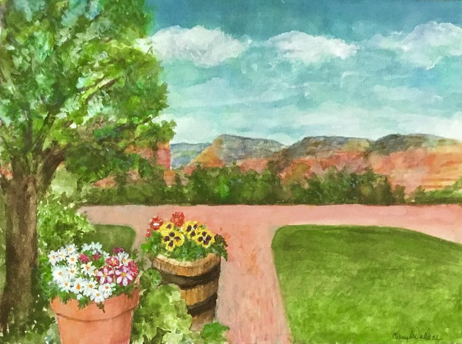 View from Sky Ranch Painting by Cheryl Wallace