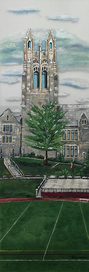 SJU, View from Sweeney Painting by Joyce Clark