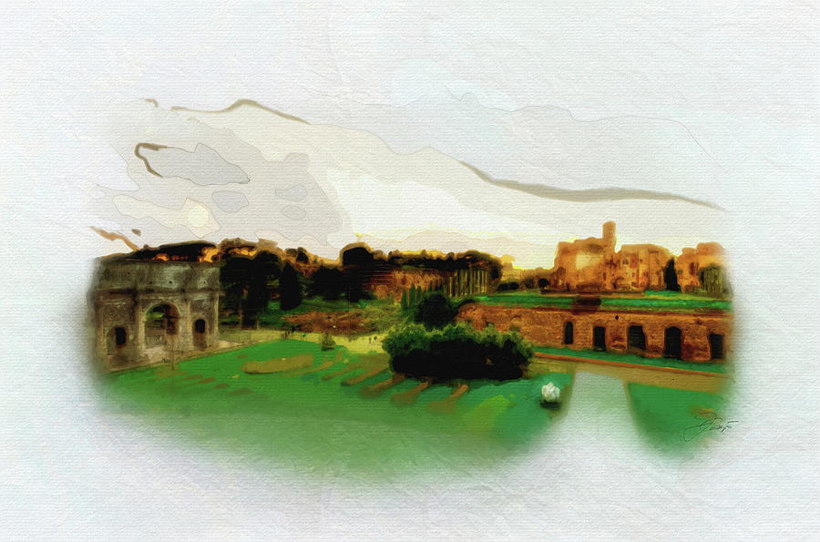 View From The Colosseum, Rome Digital Art by Jerzy Czyz