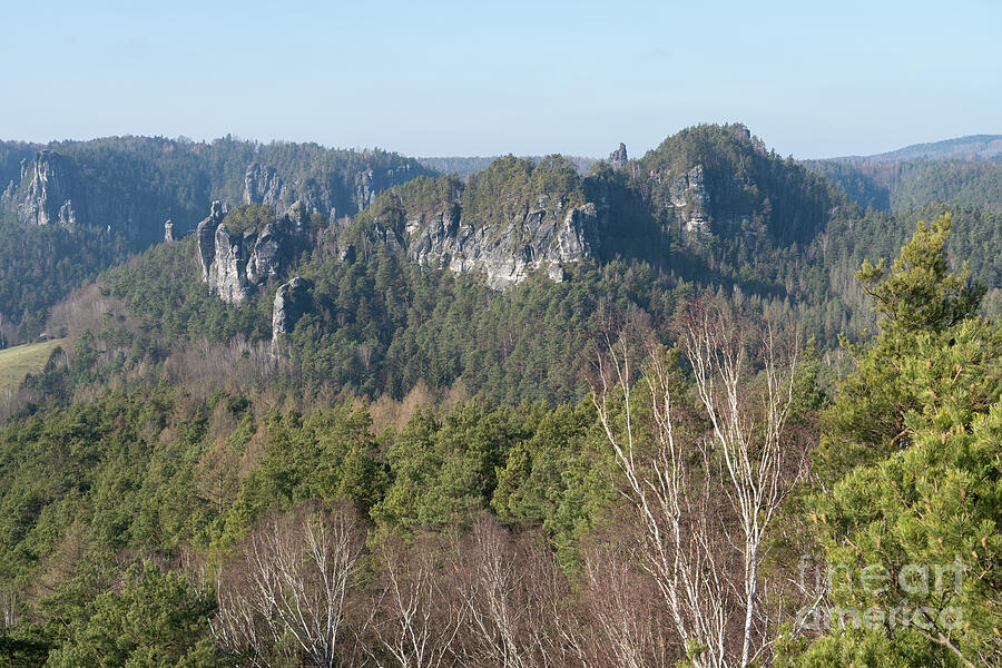 View From The Gamrig Into Saxon Switzerland Photograph