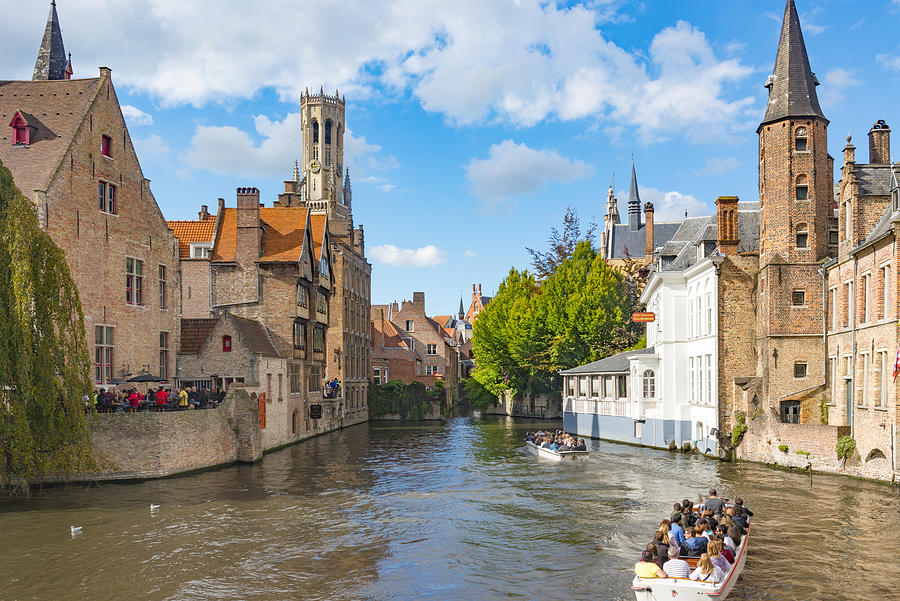 View from the Rozenhoedkaai in Brugge Photograph by Dem10