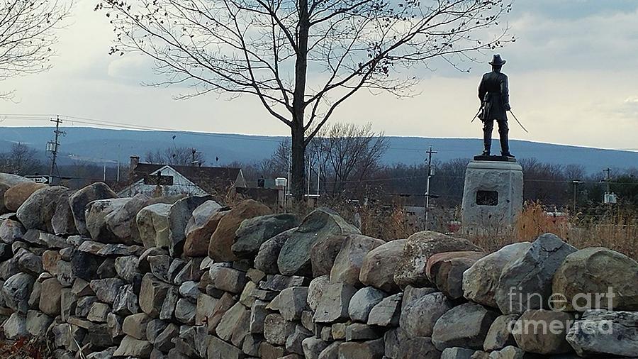 Gettysburg Photograph - View From The Stone Wall by Lesley Wood Gettysburg Photograph - View From The Stone Wall by Lesley Wood