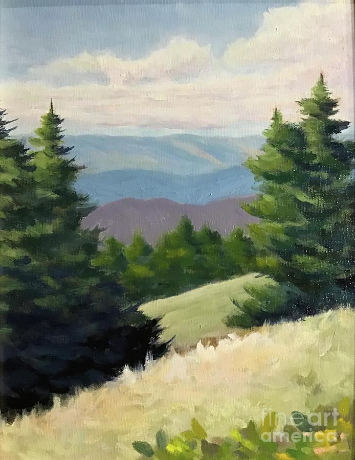 View from the Trail Painting by Anne Marie Brown