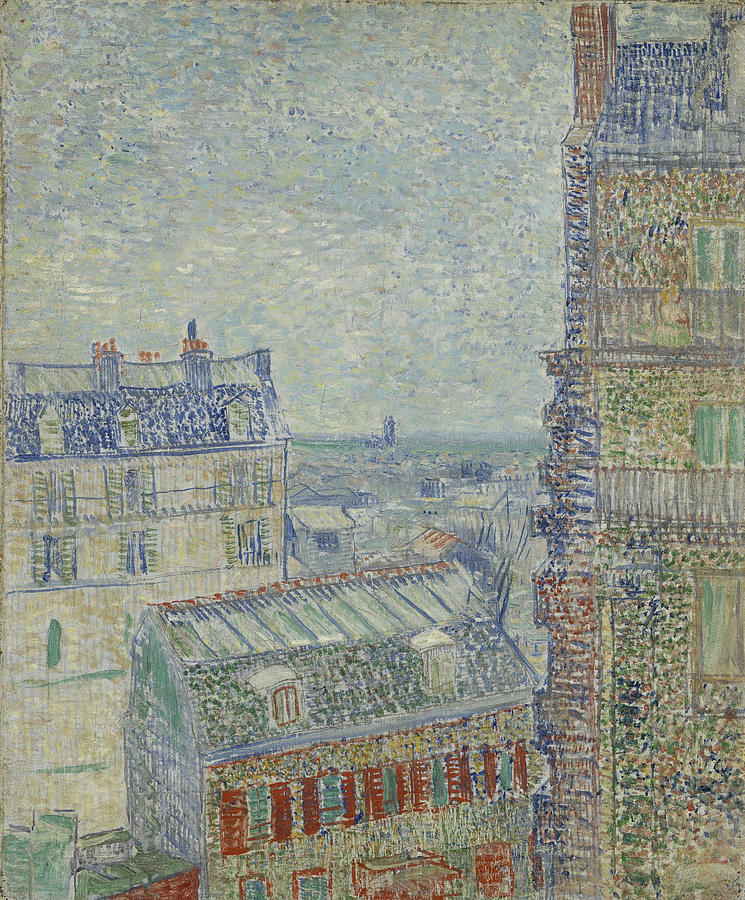 Vincent Van Gogh Painting - View from Theo   s Apartment  by Vincent van Gogh