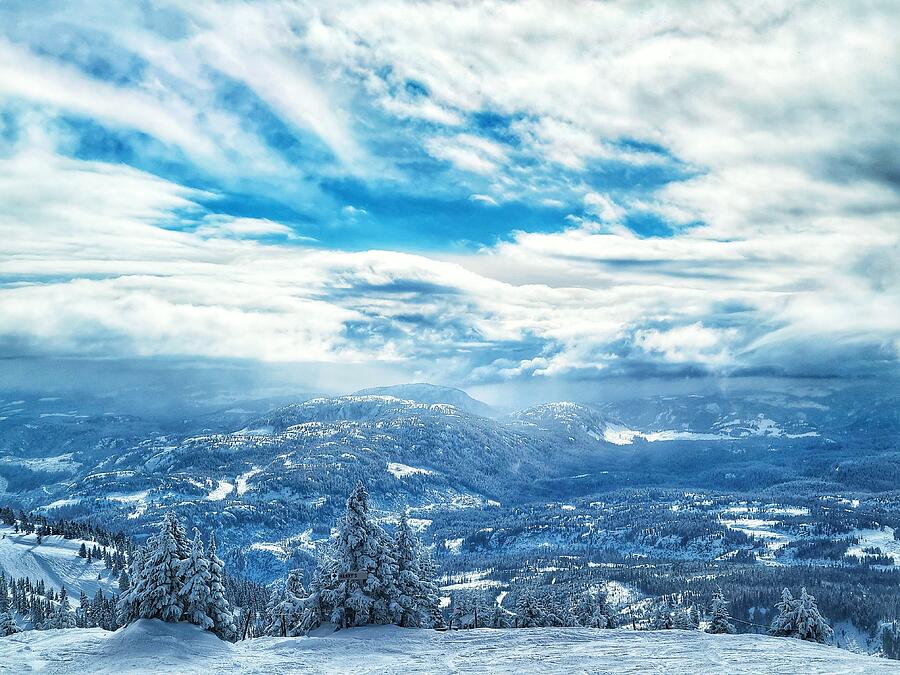 Mountain Photograph - View from top of Mount Washington by Adam Copp