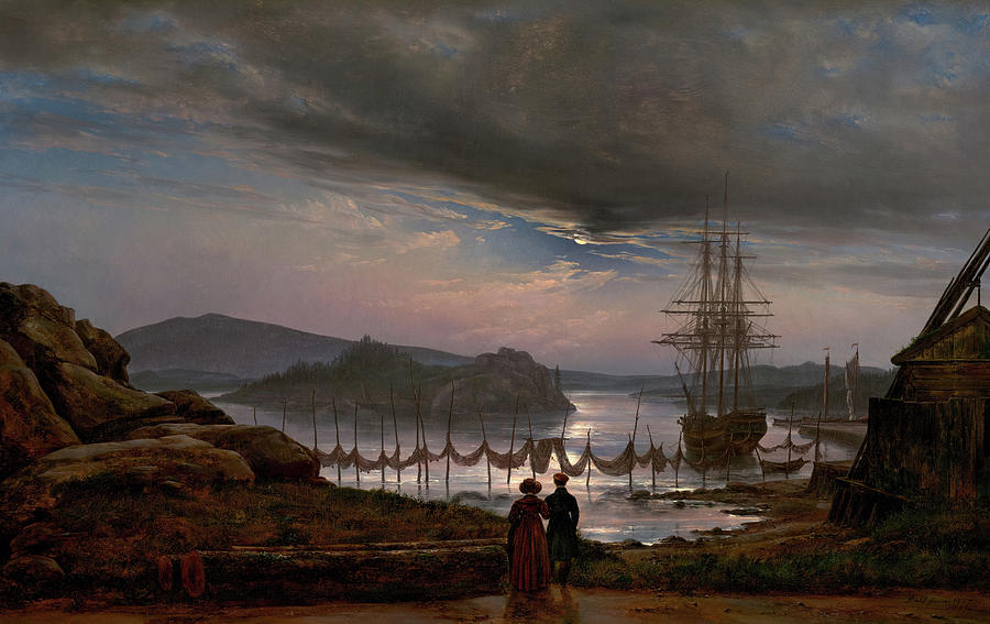 Johan Christian Dahl Painting - View from Vaekero near Christiania, 1827 by Johan Christian Dahl