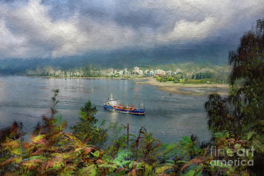 View from Vancouver Digital Art by Deb Nakano