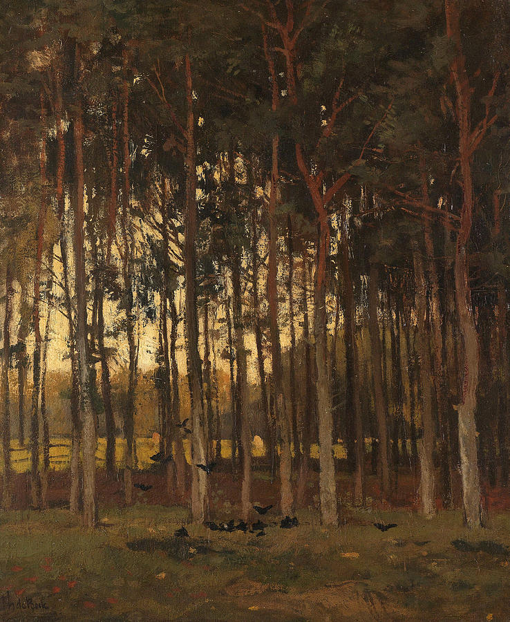 View in the Woods Painting by Theophile de Bock