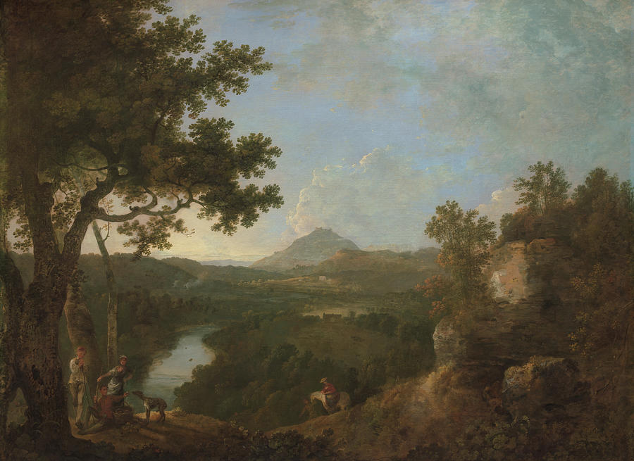 View near Wynnstay Painting by Richard Wilson