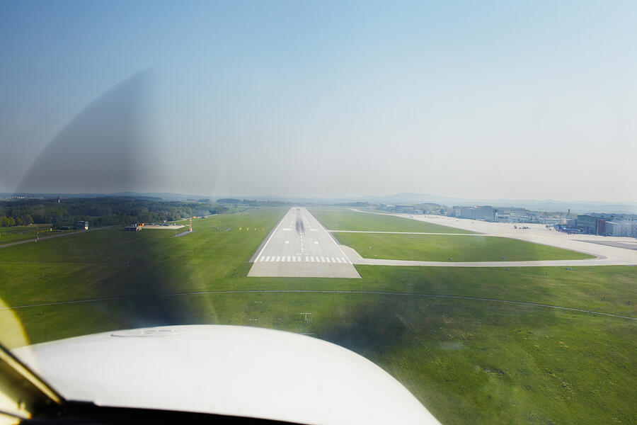 View Of Airport Runway From Plane Photograph by Silvia Otte