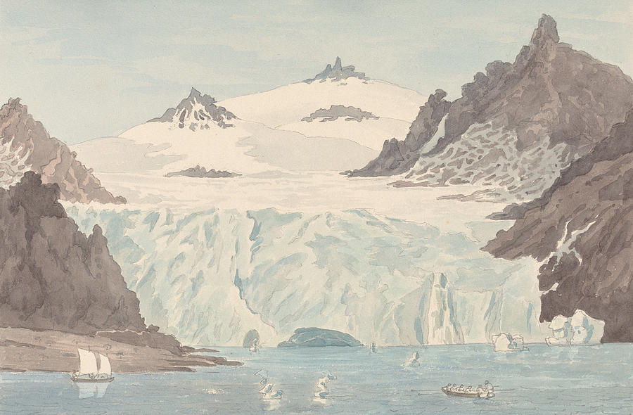 View of an Iceberg in the Island of Spitzbergen Drawing by Charles Hamilton Smith