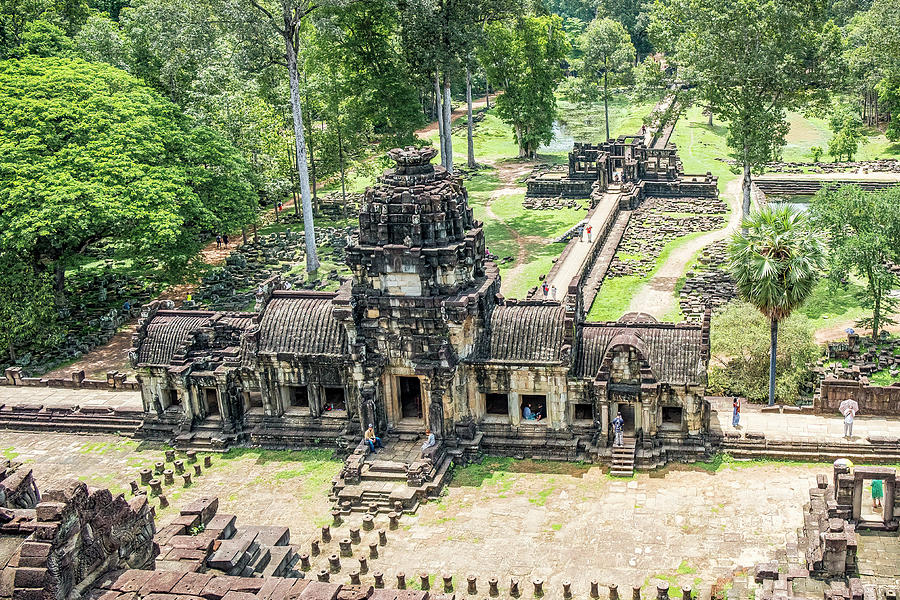 Bayon Temple Photograph - View of Angkor Wat by Marla Brown