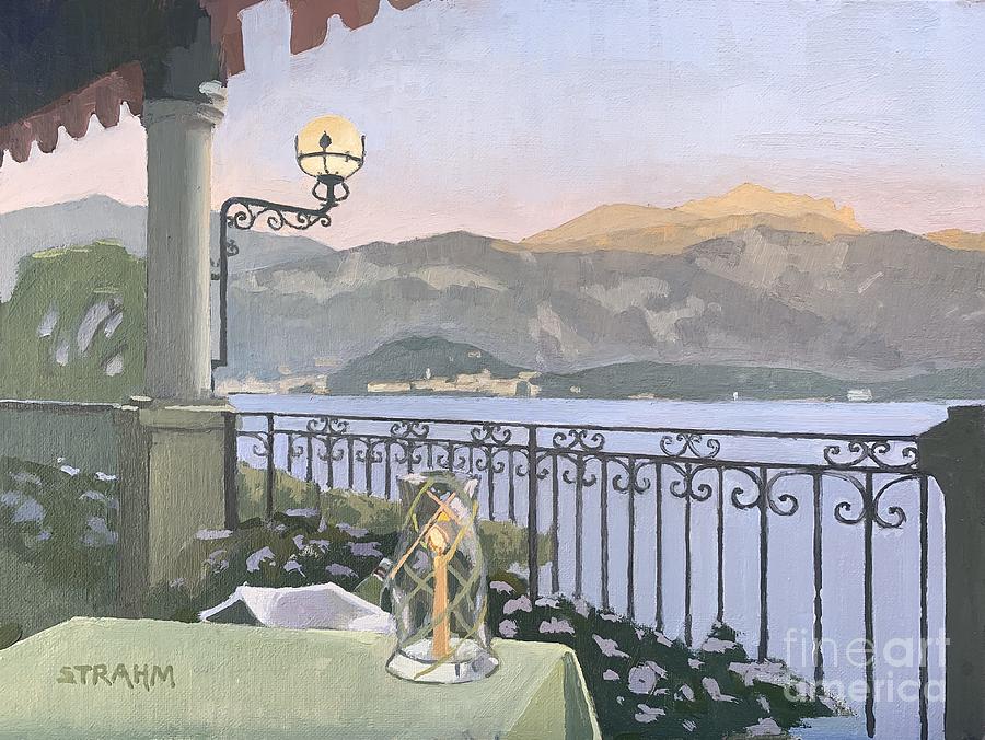 Nature Painting - View of Bellagio - Lake Como, Italy by Paul Strahm