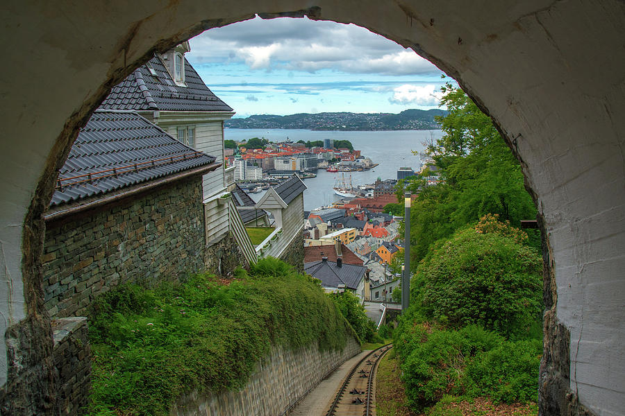 View of Bergen from the Floibanen Photograph by Matthew DeGrushe