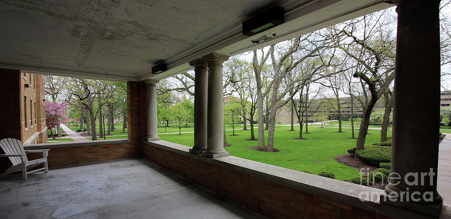 View of BGSU Campus From Porch of Shatzel Hall 6287 Photograph by Jack Schultz