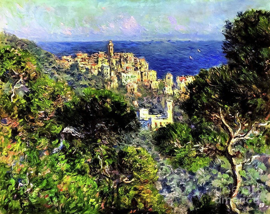 View of Bordighera by Claude Monet 1884 Painting by Claude Monet