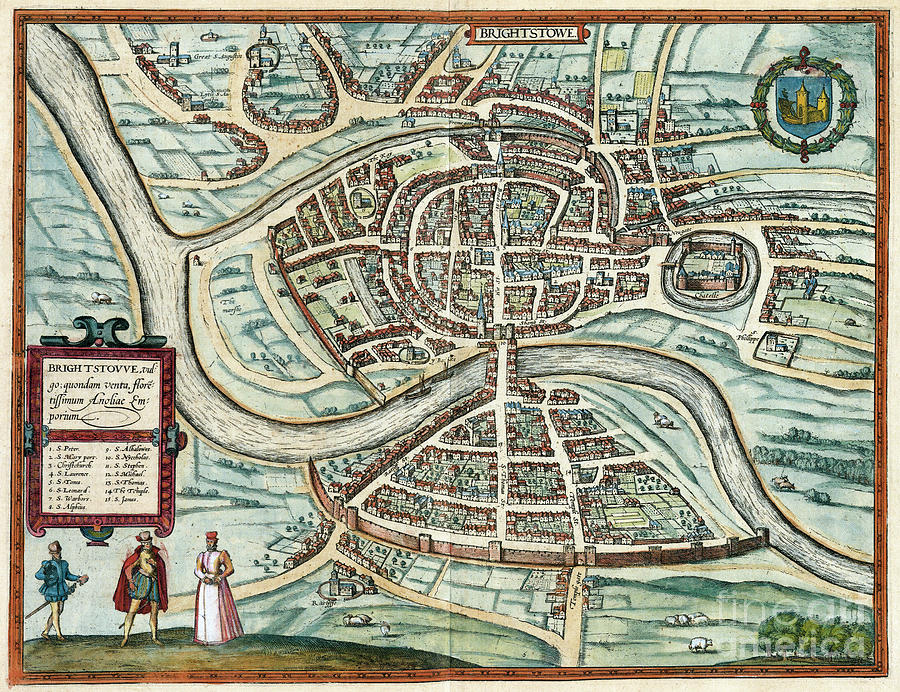 View Of Bristol, 1581 Drawing by Georg Braun and Franz Hogenberg