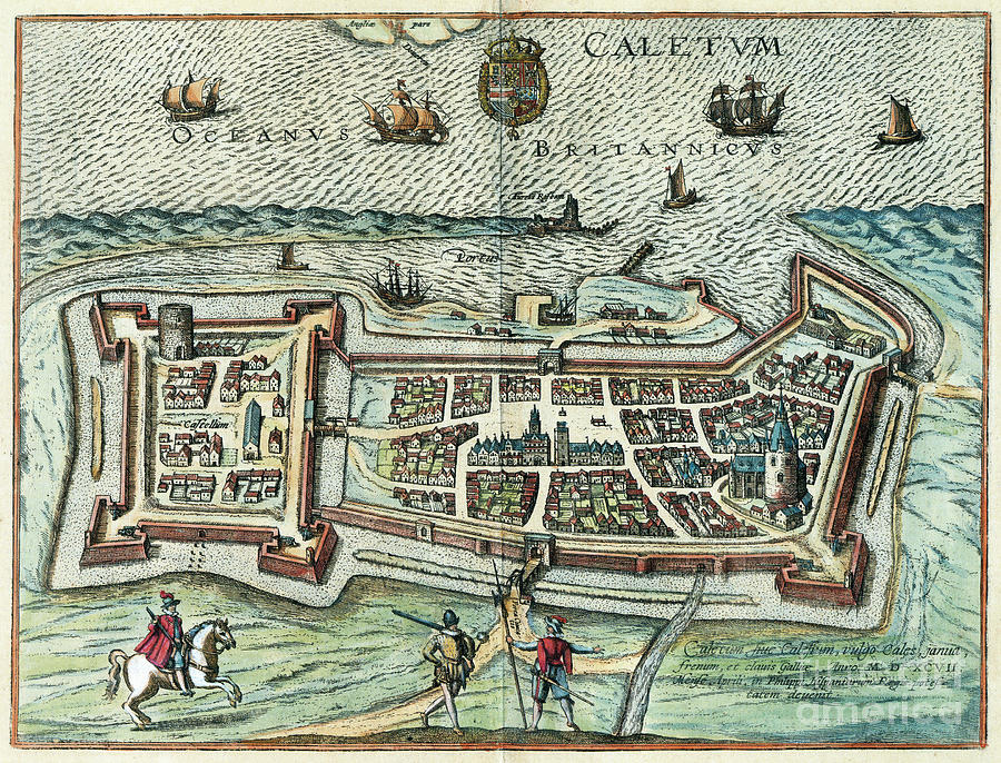 View Of Calais, 1598 Photograph by Georg Braun and Franz Hogenberg