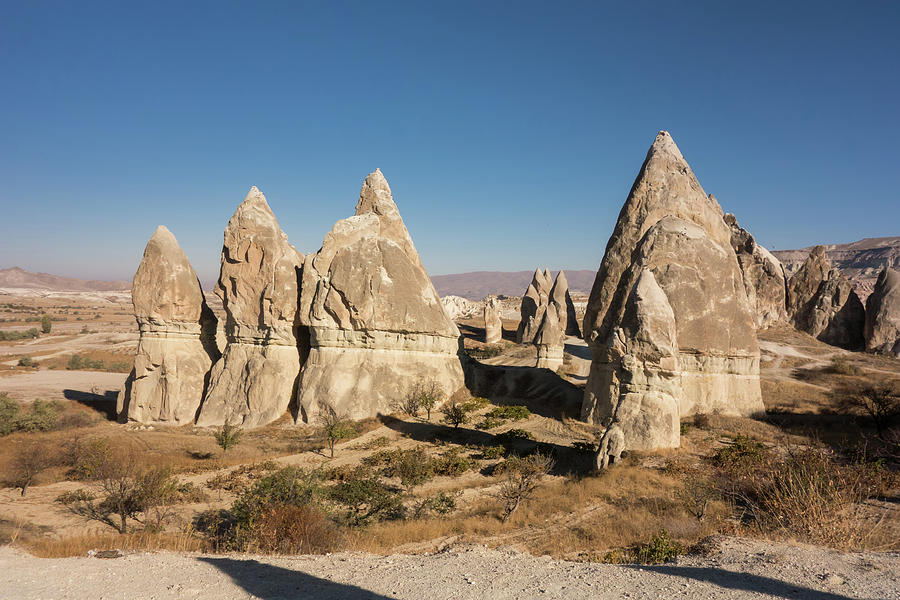 View Of Cappadocia. Turkey. A Geological Formation Consisting Of Volcanic Tuff With Cave Dwelling. Cave Monastery In Goreme Central Anatolia. Photograph