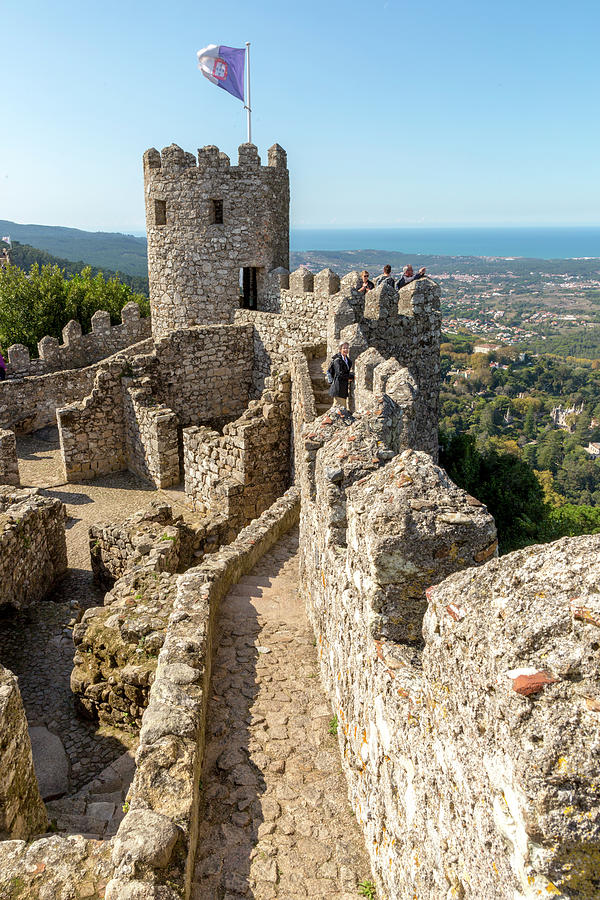 View of Castelo dos Mouros with Atlantic in Distance Photograph by W Chris Fooshee