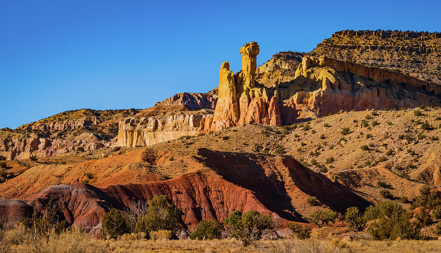 View of Chimney Rock at Ghost Ranch in New Mexico Photograph by Ann Moore