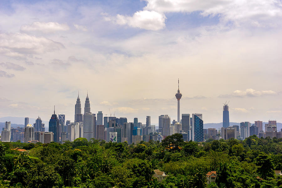 View of cloudy day at downtown Kuala Lumpur, Malaysia Photograph by Shaifulzamri