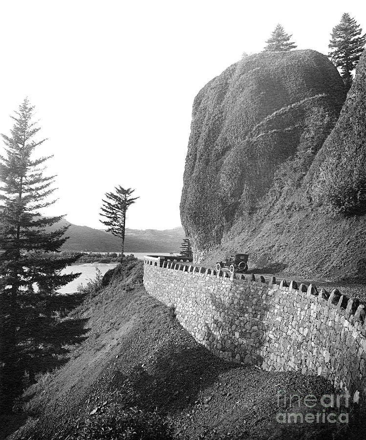 View of Columbia River Highway, Bishops Cap, Oregon Photograph by Granger