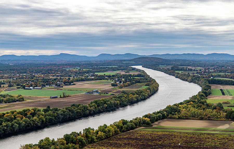 View of Connecticut River from Mount Sugarloaf State Reservation Photograph by Michael Saunders
