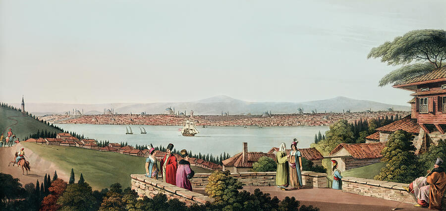 View Of Constantinople Drawing