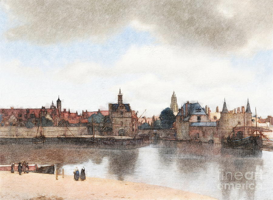 View of Delft Digital Art by Jerzy Czyz