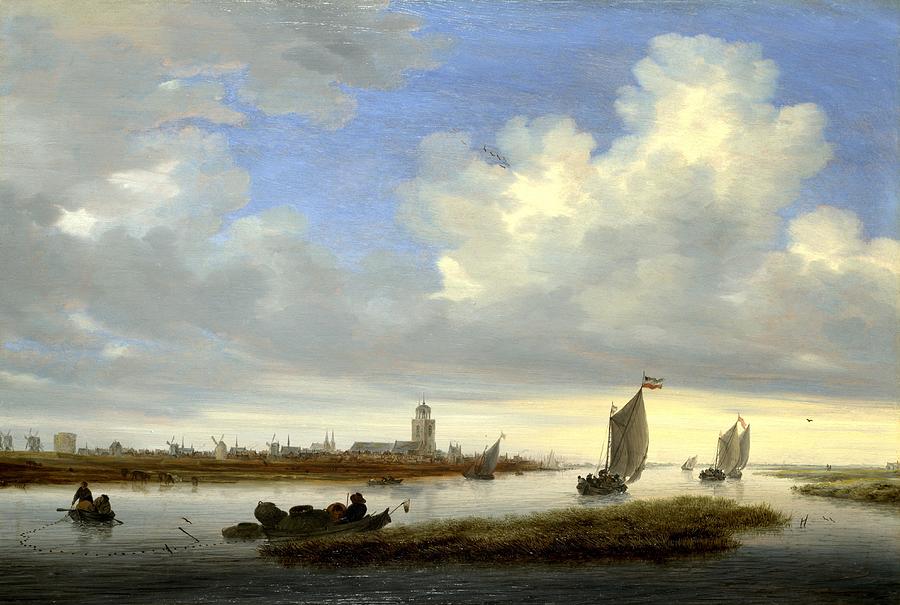 View Painting - View of Deventer Seen from the North-West by Salomon van Ruysdael