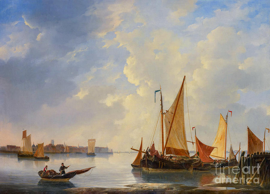 View Of Dordrecht Seen From Papendrecht Painting