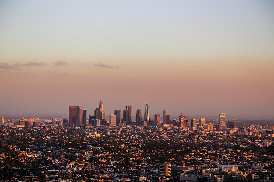 view of downtown LA Photograph by Alberto Zanoni