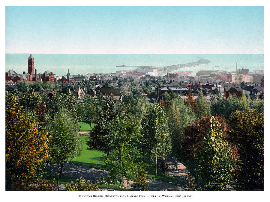 View of Duluth from Cascade Park, 1899 Photograph by William Henry Jackson