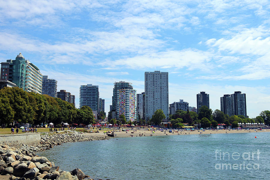 View of English Bay Vancouver Photograph by Nina Silver
